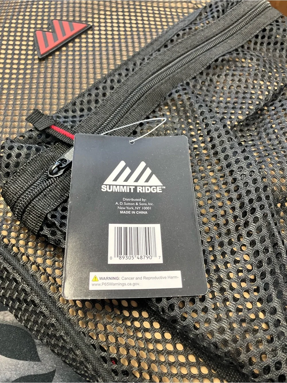 Summit Ridge Black Mesh Backpack Sporty Everyday Bag